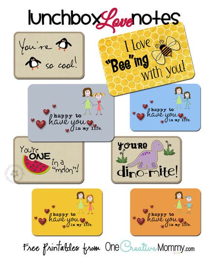 Lunchbox Love Notes - onecreativemommy.com