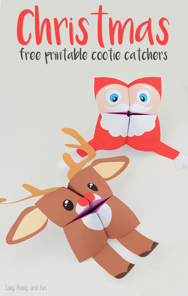 Christmas Free Printable Cootie Catchers from Easy Peasy and Fun {Featured in 25 Amazing Santa Claus Christmas Crafts on OneCreativeMommy.com}